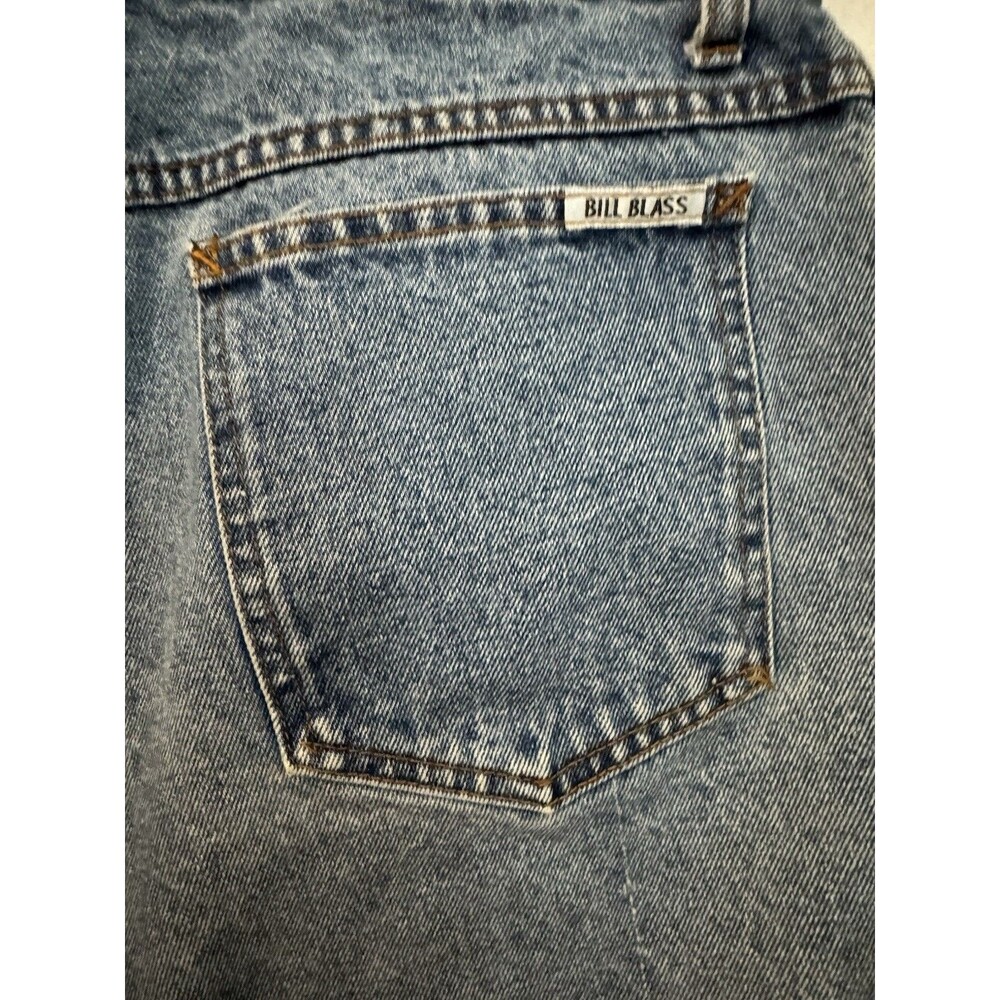 Vintage Bill Blass Shorts High Waist Denim Size 14/ 30 Pleated Cuffed Mom - Picture 3 of 8